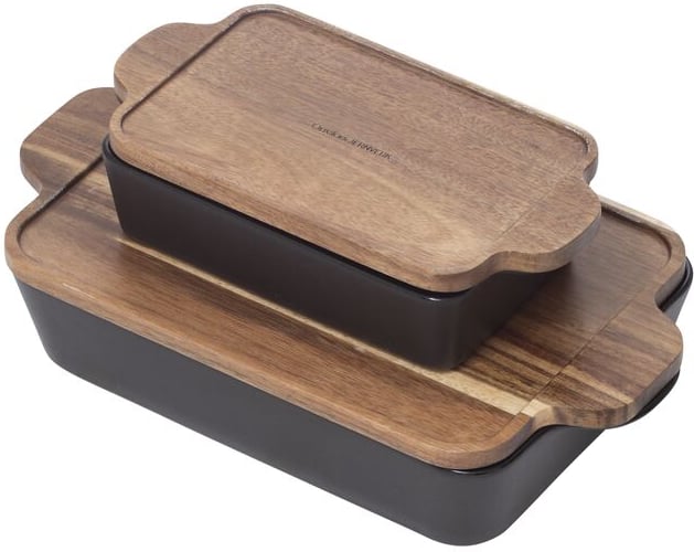 Hovedproduktbilde for Black Örrefors Jernverk 2-pk Ovnsformer med Trelokk