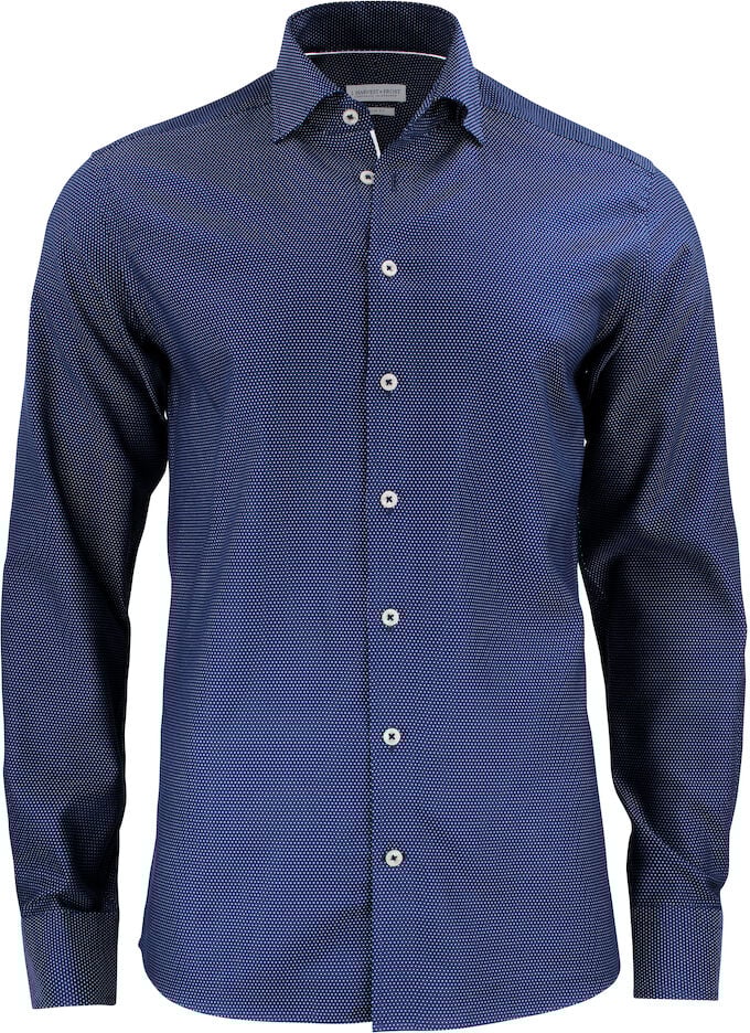 Hovedproduktbilde for Navy/White dot J. Harvest & Frost Purple Bow 49 Skjorte