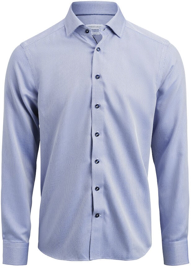 Hovedproduktbilde for Blue Jaquard J. Harvest & Frost Yellow Bow 55 Slim Fit Skjorte