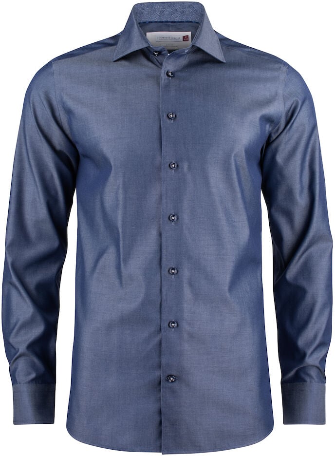 Hovedproduktbilde for Indigo J. Harvest & Frost Red Bow 120 Slim Fit Skjorte