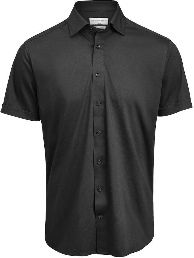 Hovedproduktbilde for Black J. Harvest & Frost Indigo Bow 132 Kort Erm Slim Fit Skjorte