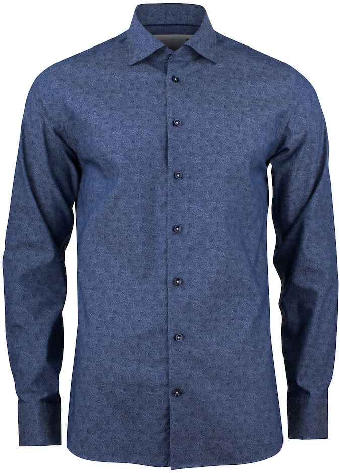 Hovedproduktbilde for Indigo Paisley J. Harvest & Frost Purple Bow 143 Skjorte