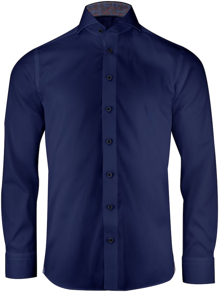 Hovedproduktbilde for Navy J. Harvest & Frost Purple Bow 146 Slim Fit Skjorte