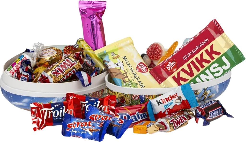 Hovedproduktbilde for 23-45-pp51060 Påskeegg 15 cm Smågodt Og IPB 400G