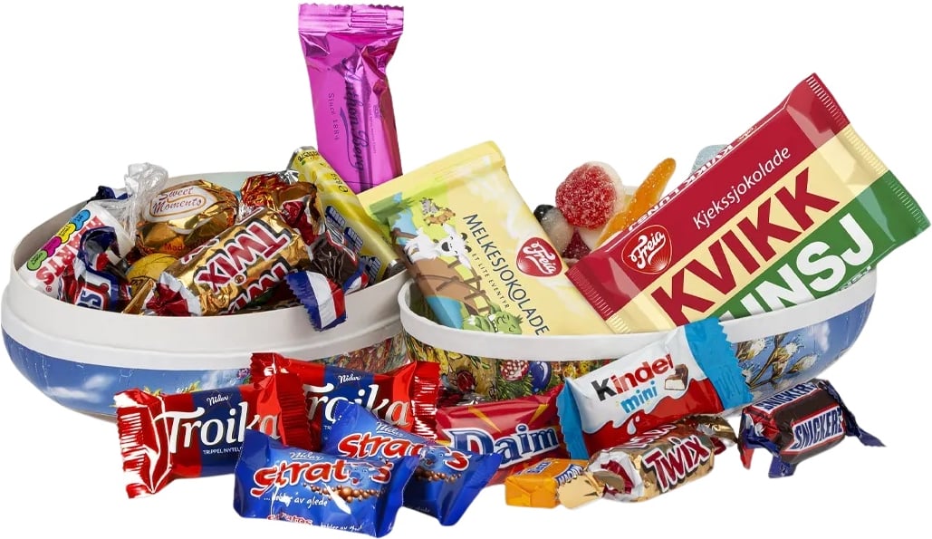 Hovedproduktbilde for 23-45-pp51065 Påskeegg 18 cm Smågodt Og IPB 550G