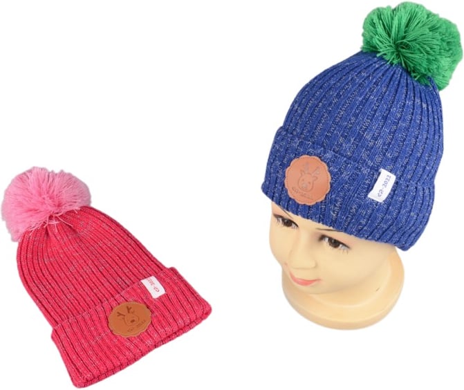 Hovedproduktbilde for 25-47-dra-1119 Indi Ull og Akryl Refleks Lue til Barn