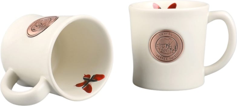 Hovedproduktbilde for 25-47-dra-1173 Luton 400 ml Keramisk Kopp med Rundt Metallmerke Keramisk Kopp