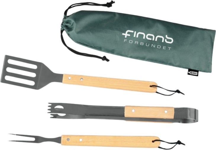 Hovedproduktbilde for 25-47-dra-2247 Holm Rustfritt Stål og Tre 3 stk BBQ Sett