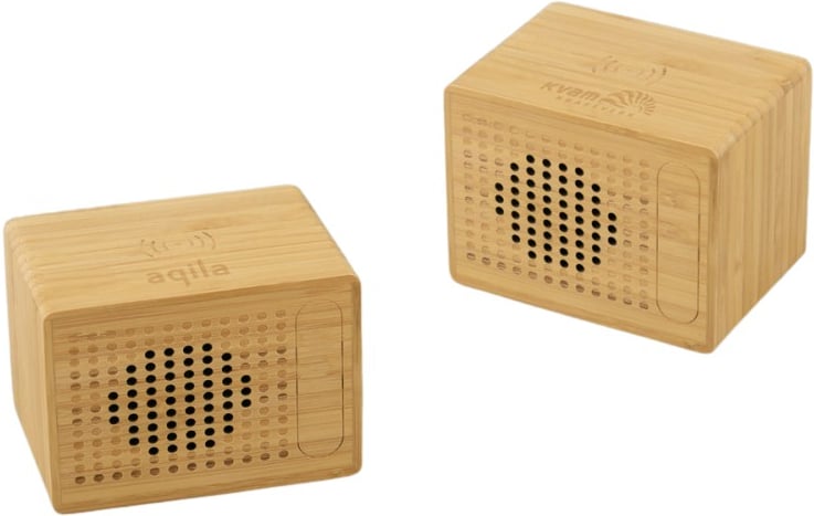 Hovedproduktbilde for 25-47-dra-2293 Tallinn 10W Bambus Trådløs Ladeplate og  Høyttaler