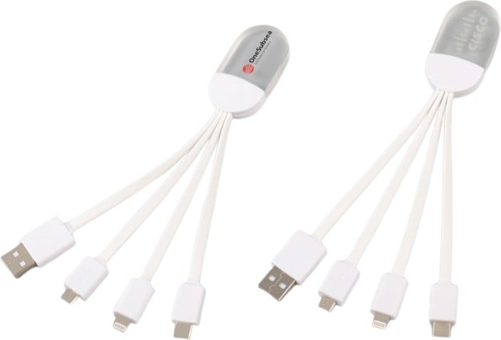 Hovedproduktbilde for 25-47-dra-2960 Kyoto 3-i-1 Ladekabel med LED-lys