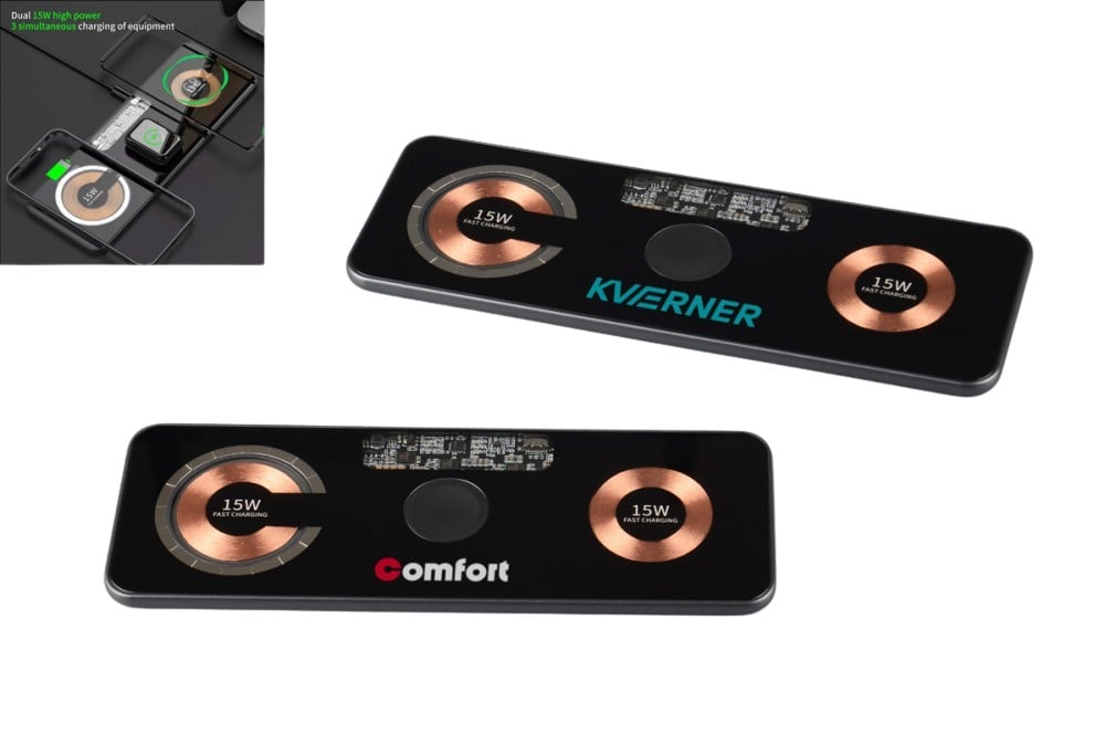 Hovedproduktbilde for 25-47-dra-2996 Quebec 3-i-1 15W Trådløs Ladeplate