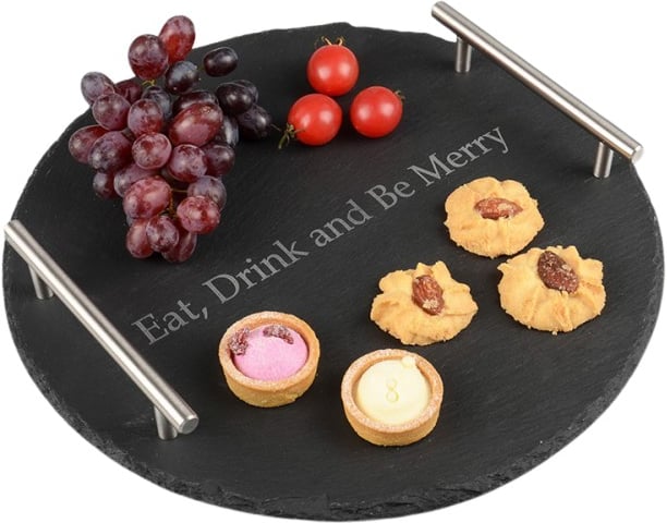 Hovedproduktbilde for 25-47-dra-3133 Paulo Skifer og Rustfritt Stål Serveringsbrett