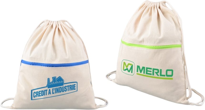 Hovedproduktbilde for 25-47-dra-3198 Oksana 220 g/m2 Bomull Gympose med Lomme