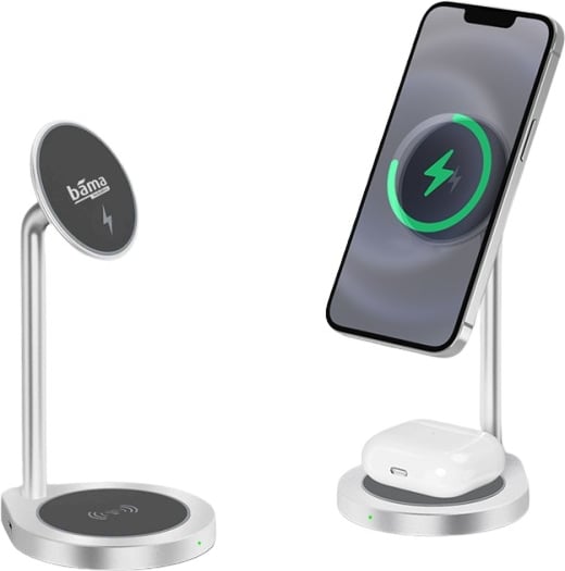 Hovedproduktbilde for 25-47-dra-3333 Ocean 2-i-1 15W Trådløs Ladeplate med USB-port