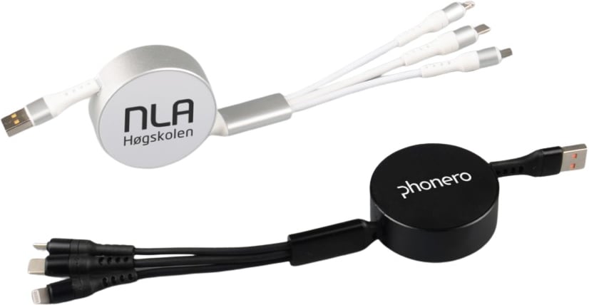 Hovedproduktbilde for 25-47-dra-3350 Indie 3-i-1 Uttrekkbar Ladekabel