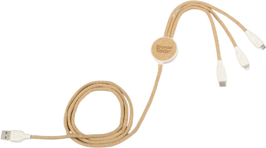 Hovedproduktbilde for 25-47-dra-3732 Isaac 3-i-1 Hvetehalm og Kork Ladekabel