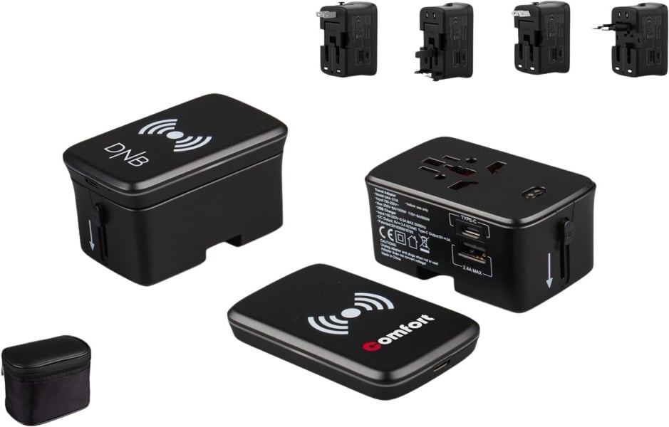 Hovedproduktbilde for 25-47-dra-3736 Varo Reiseadapter med Trådløs Ladeplate