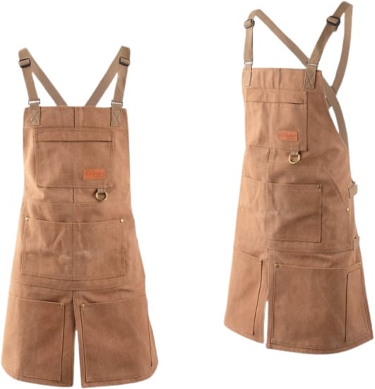 Hovedproduktbilde for 25-47-dra-3877 Mova Lerret Håndverker Forkle med Lommer