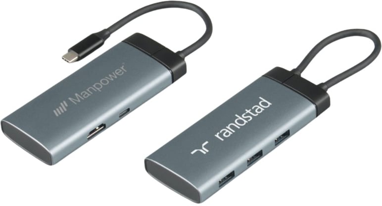 Hovedproduktbilde for 25-47-dra-3896 Birch Resirkulert Aluminium 5-i-1 USB hub