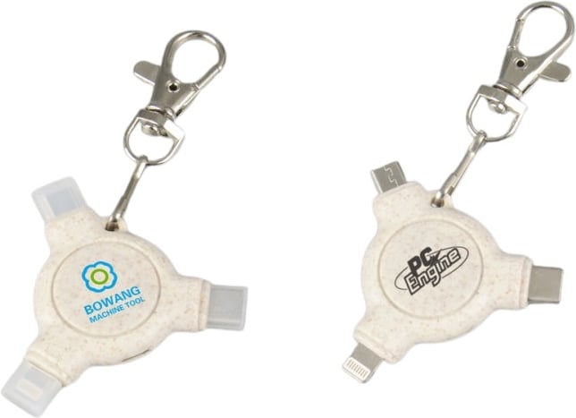 Hovedproduktbilde for 25-47-dra-3990 Iden Hvetestrå 3-i-1 Datablokker med Nøkkelring