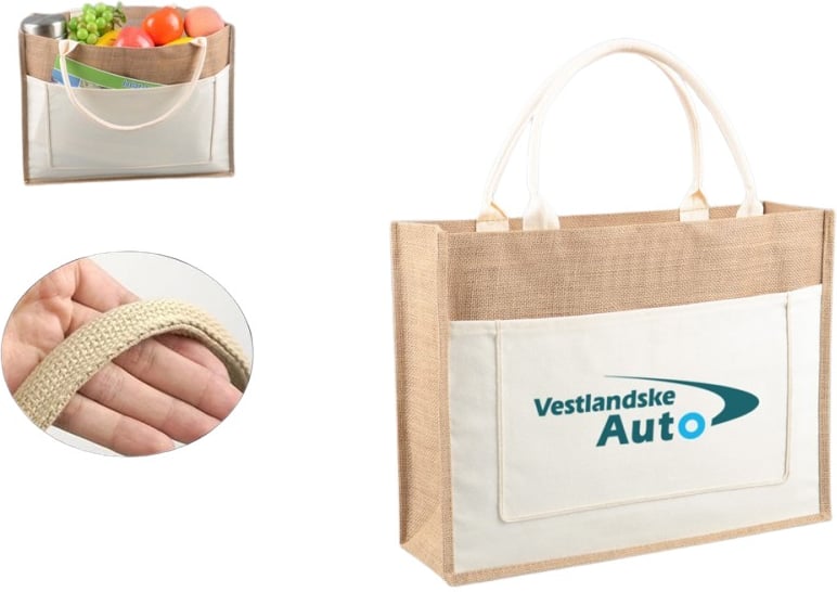 Hovedproduktbilde for 25-47-dra-4121 Mikkel Jute 18L Strandveske