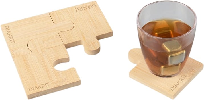 Hovedproduktbilde for 25-47-dra-4141 Puslespill Bambus 4-pk Glassbrikke