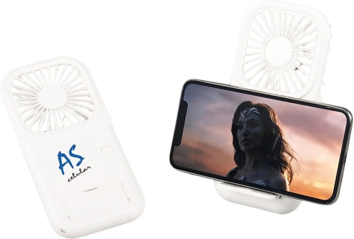 Hovedproduktbilde for 25-47-dra-4268 Enya Håndholdt Vifte med Telefonstativ