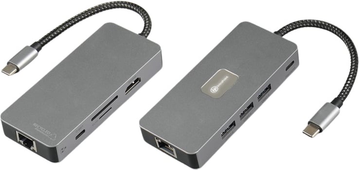 Hovedproduktbilde for 25-47-dra-4295 Mistral Resirkulert Aluminium 9-i-1 USB hub