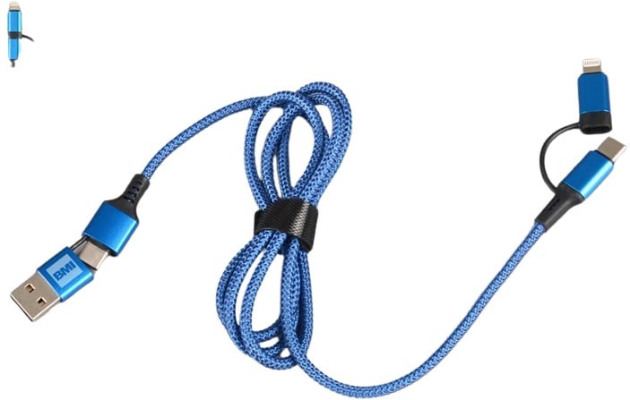 Hovedproduktbilde for 25-47-dra-4415 Nokia Flettet Nylon 6-i-1  Ladekabel