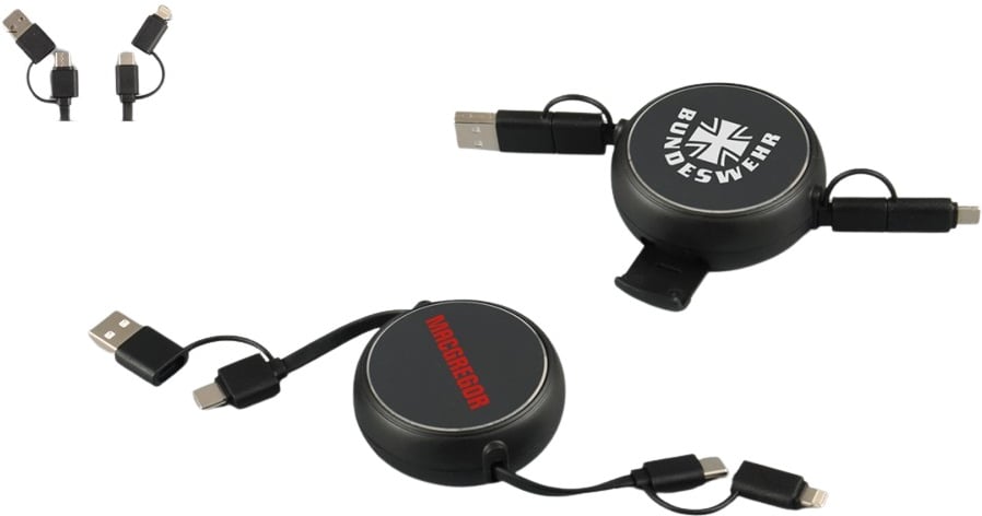 Hovedproduktbilde for 25-47-dra-5011 Vienna 6-i-1 60W Uttrekkbar Ladekabel