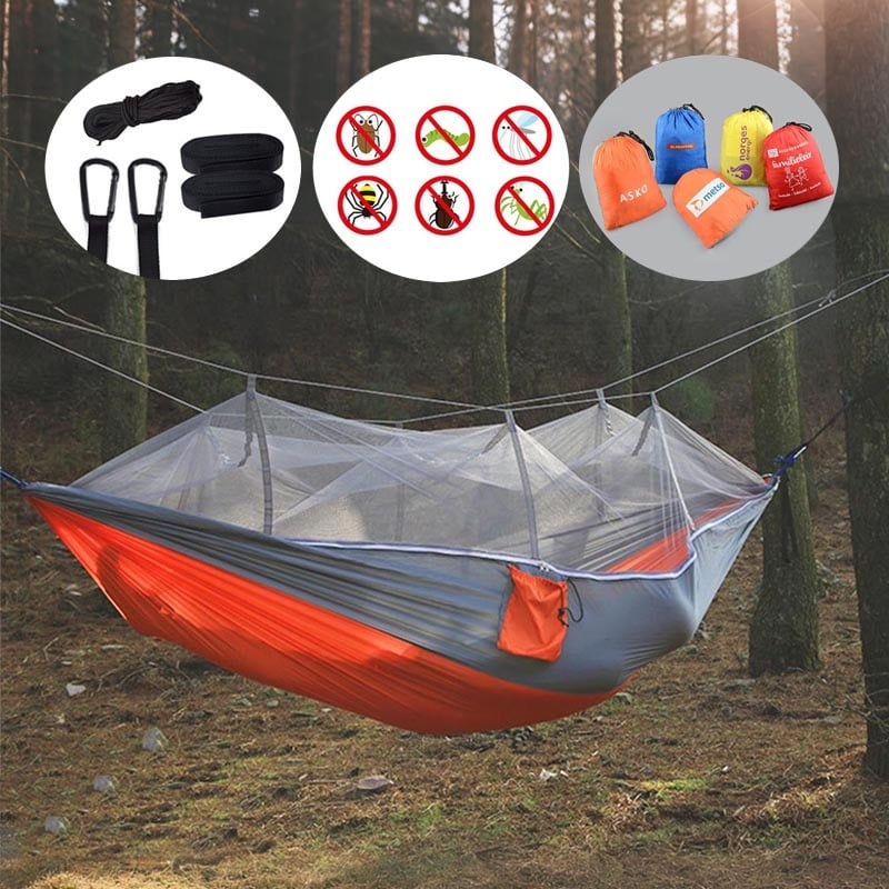 Hovedproduktbilde for 25-47-drb-3797 Ayen Nylon Bærbar Hammock med Insektsnett
