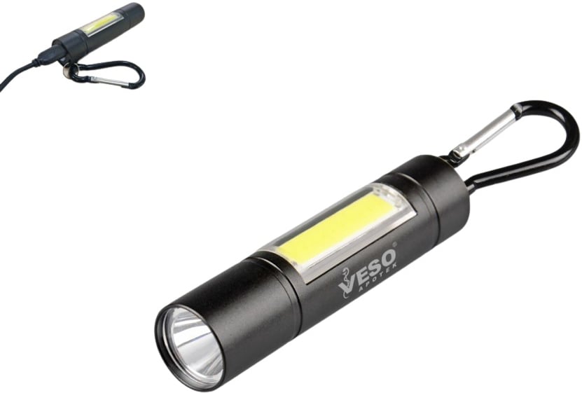 Hovedproduktbilde for 25-47-drb-3991 Kava COB-lommelykt med Karabinkrok