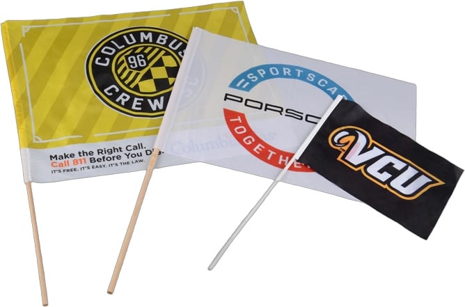 Hovedproduktbilde for 15 x 21 cm Reinfjord Polyester Håndholdt Støtteflagg