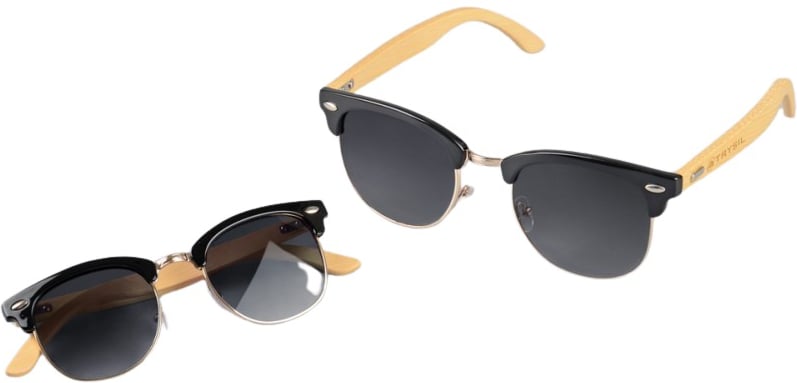 Hovedproduktbilde for 25-47-drb-4673 Aure Bambus Wayfarer Solbriller