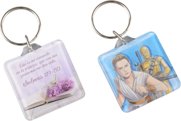 Hovedproduktbilde for 25-47-drb-4854 Christi Akryl Nøkkelring