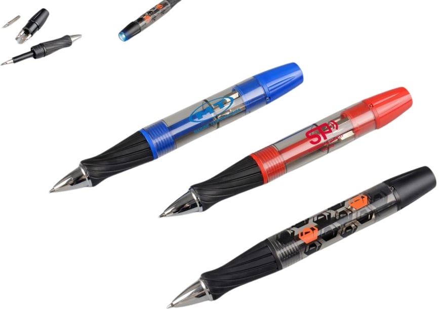 Hovedproduktbilde for 25-47-drb-5042 Mylo Rustfritt Stål 7-i-1 Kulepenn med Multifunksjoner