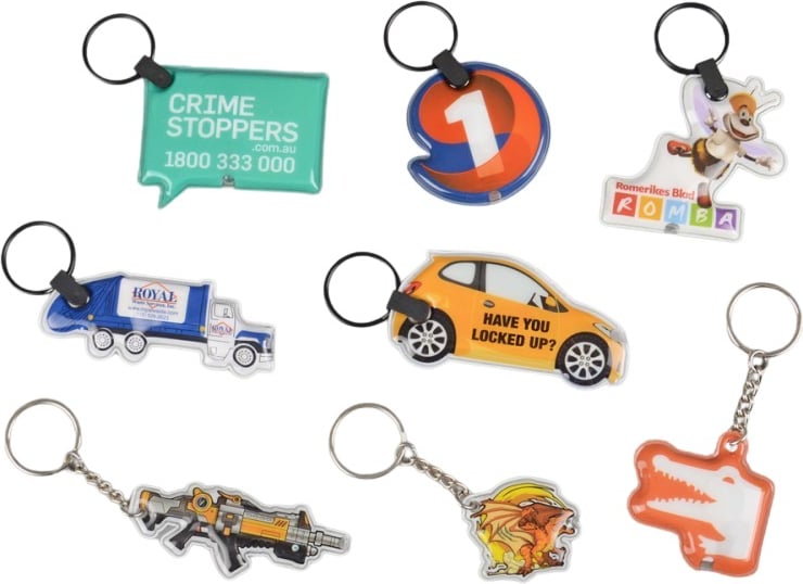 Hovedproduktbilde for 25-47-drb-5128 Incheon PVC Nøkkelring med LED-lys i Eget Design Nøkkelring