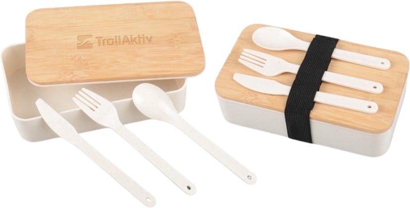 Hovedproduktbilde for 25-47-drb-5344 Dorn Hvetestrå og Bambus 600 ml Matboks med Bestikk