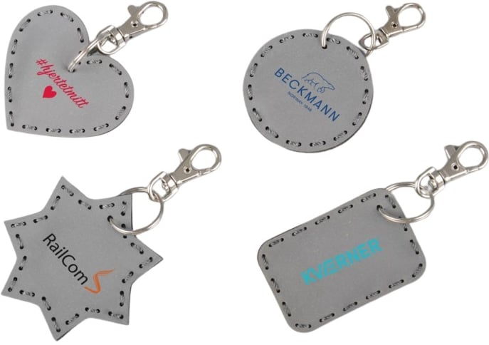 Hovedproduktbilde for 25-47-drb-5436 Gent PU Lær Reflekterende  Nøkkelring