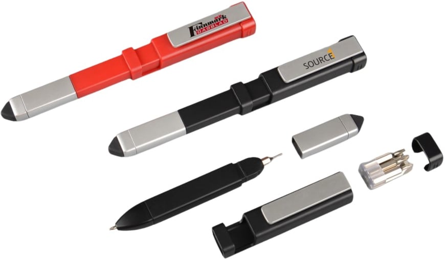 Hovedproduktbilde for 25-47-drb-5652 Calevi Rustfritt Stål 10-i-1 Kulepenn med Multifunksjoner