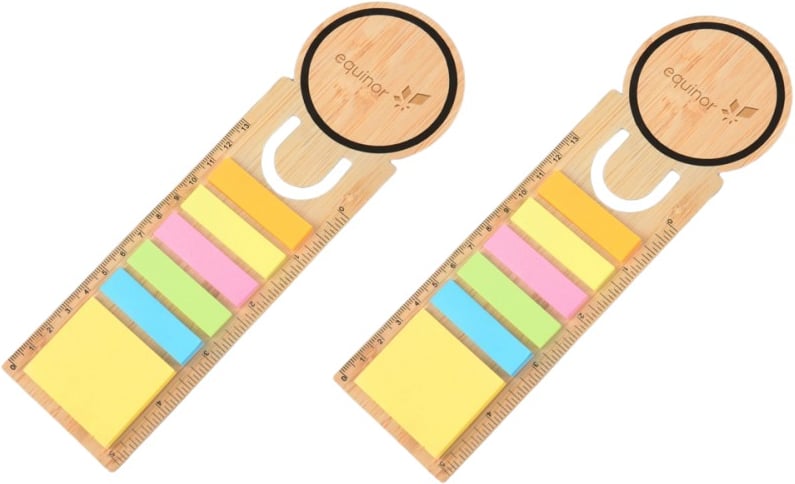 Hovedproduktbilde for 25-47-drb-5771 Elva Bambus Notatlapper med Linjal og Bokmerke