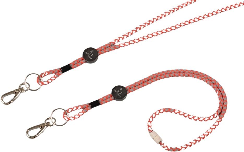 Hovedproduktbilde for 25-47-drb-5789 Schwerin Refleks Flettet Nøkkelbånd med Metallemblem