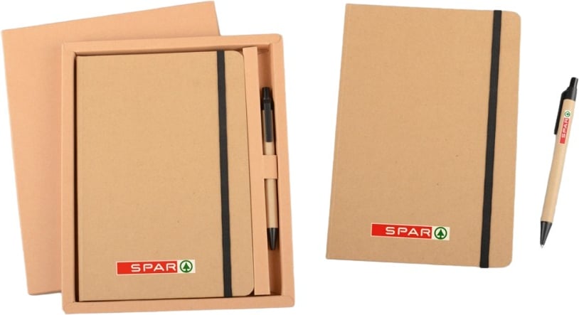 Hovedproduktbilde for 25-47-drb-5793 Coral A5 Kraftpapir Gavesett med Notatbok