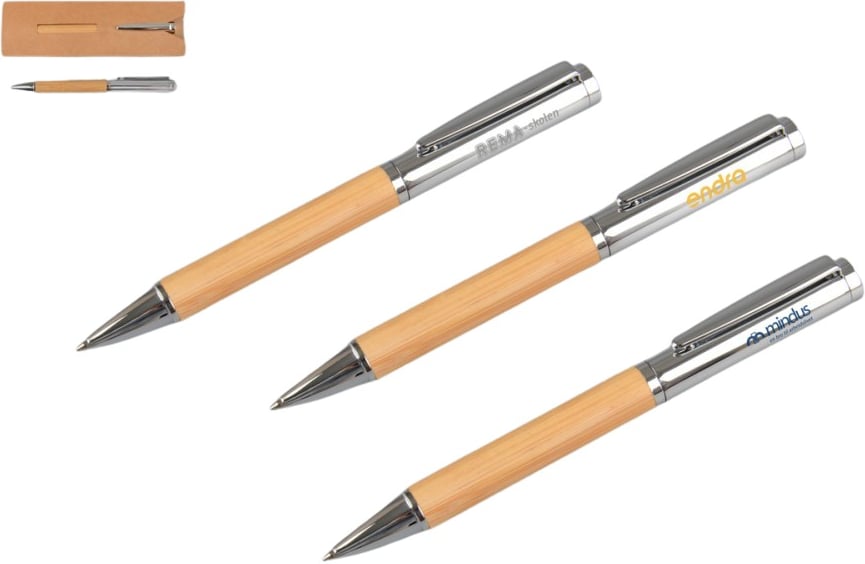 Hovedproduktbilde for 25-47-drb-5807 Orika Metall og Bambus Twist  Kulepenn