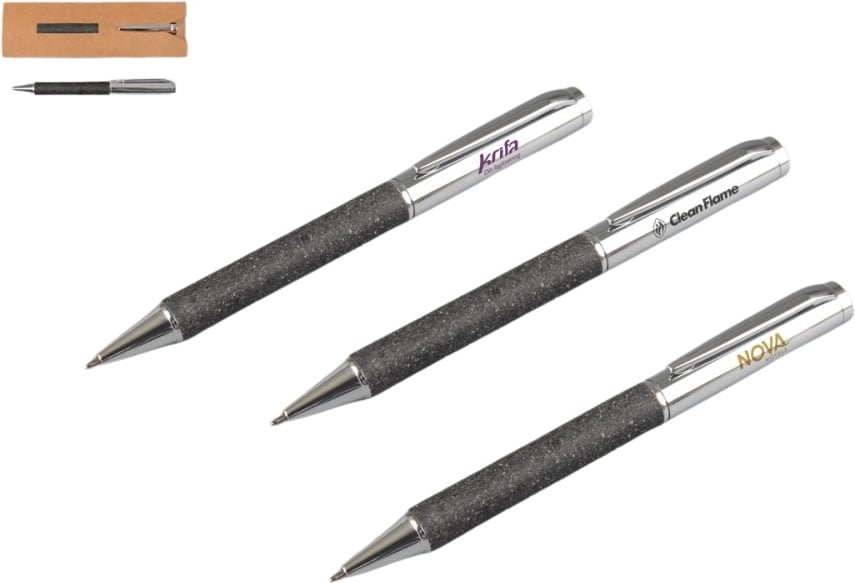 Hovedproduktbilde for 25-47-drb-5810 Kaldo Metall og Resirkulert Lær Twist  Kulepenn