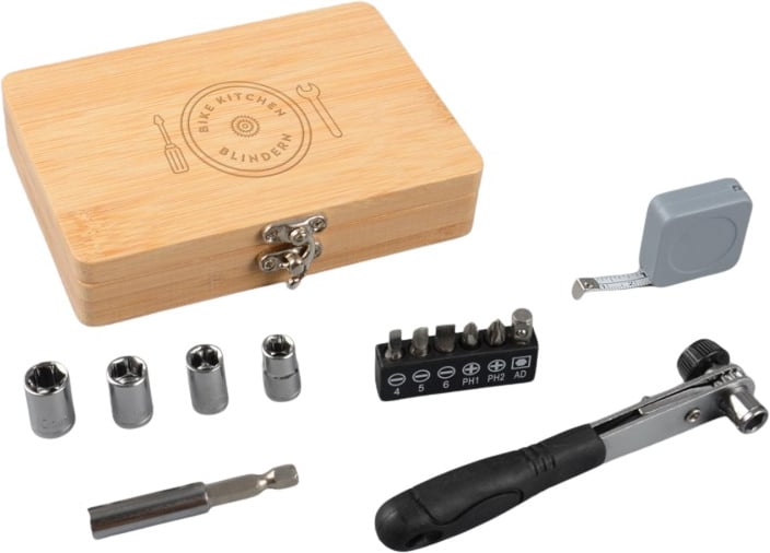 Hovedproduktbilde for 25-47-drb-5980 Ethan 13-i-1 Skrutrekkersett i Bambuskasse