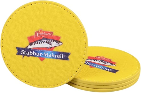 Hovedproduktbilde for 25-47-drc-6256 Alfhild Lær 4-pk Glassbrikke