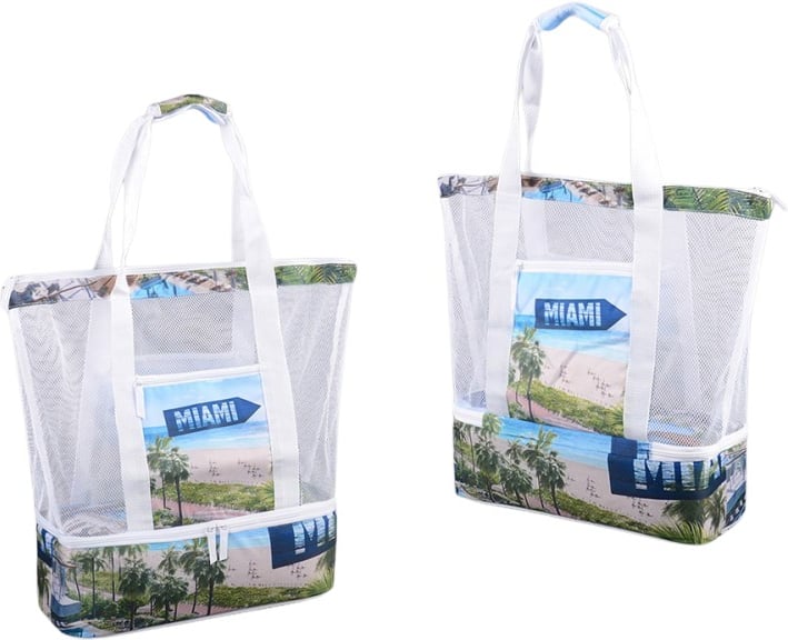 Hovedproduktbilde for 25-47-drc-6275 rPET Mesh Strandveske med Kjølerom