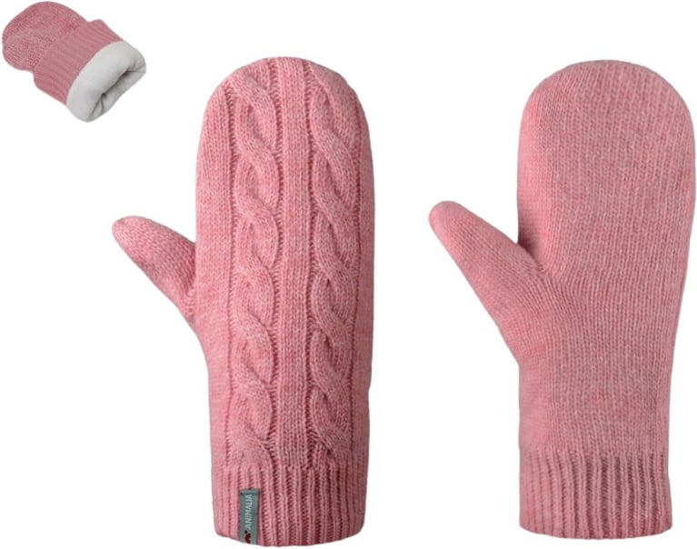 Hovedproduktbilde for 25-47-drc-8270 Kiana Lammeull og Nylon Strikkede Votter