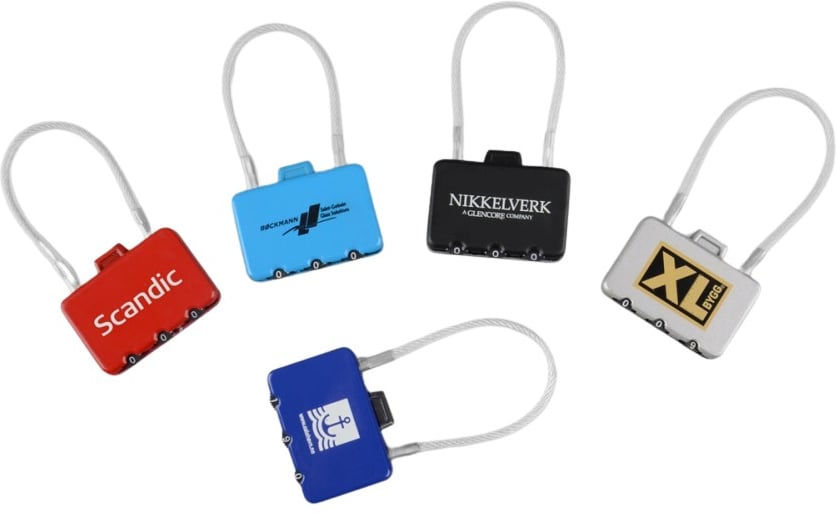 Hovedproduktbilde for 25-47-drc-9505 Mike Firkantet Kombinasjonslås med Kabel